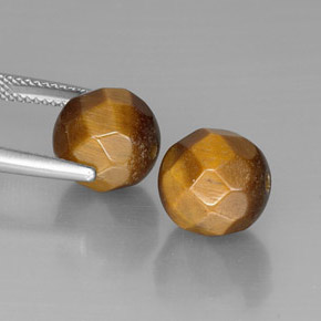 Gemas de Ojo de Tigre Marrón oro natural de  ct, Esfera / Bola, Opaco