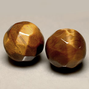 Gemas de tiger's eye marrón natural de  ct, esfera / bola, opaco