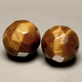 Gemas de tiger's eye marrón natural de  ct, esfera / bola, opaco