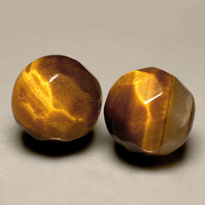 Gemas de ojo de tigre marrón dorado natural de  ct, esfera / bola, opaco