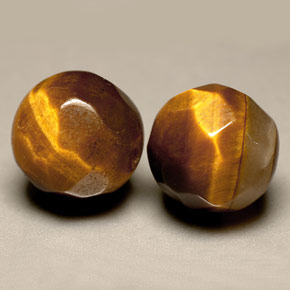 Gemas de ojo de tigre marrón dorado natural de  ct, esfera / bola, opaco