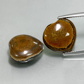 Gemas de Ojo de Tigre Multicolor natural de  ct, Forma de corazón, Opaco