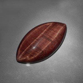 Ojo de Tigre Marrón oro natural de 31.77 ct, Marquesa, Opaco