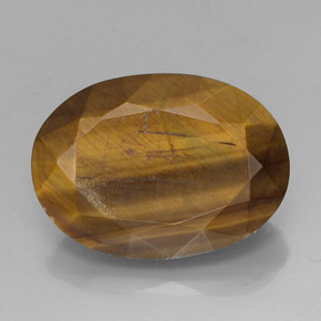 Tiger's eye marrón natural de 18,43 ct, corte óvalo, opaco