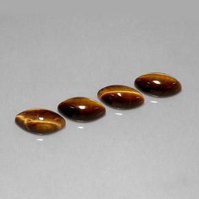 Gemas de Ojo de Tigre Marrón oro natural de  ct, Marquesa, Opaco