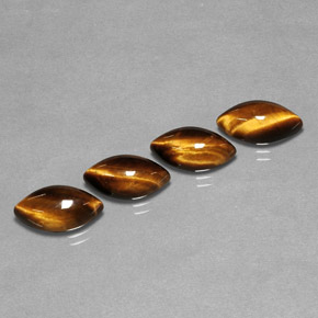 Gemas de tiger's eye marrón natural de  ct, marquesa, opaco
