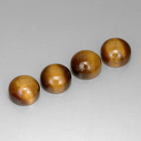 Gemas de tiger's eye marrón natural de  ct, corte redondo, opaco