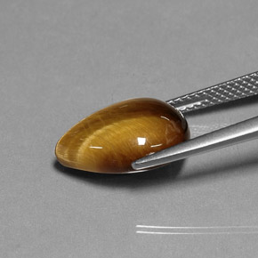 Tiger's eye marrón natural de 5,16 ct, en forma de pera, opaco