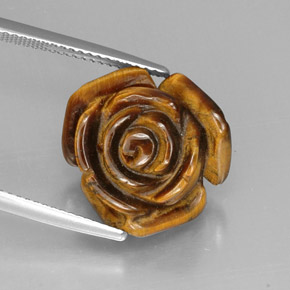 Tiger's eye multicolor natural de 12,32 ct, forma elegante, opaco