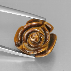 Tiger's eye multicolor natural de 12,41 ct, forma elegante, opaco