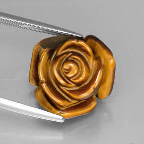 Tiger's eye multicolor natural de 12,37 ct, forma elegante, opaco