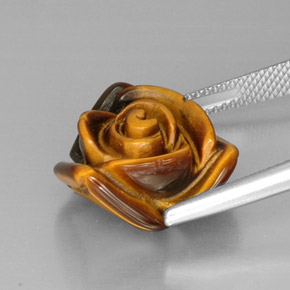 Tiger's eye multicolor natural de 12,37 ct, forma elegante, opaco