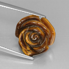 Tiger's eye multicolor natural de 11,35 ct, forma elegante, opaco