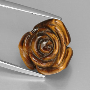 Tiger's eye multicolor natural de 13,03 ct, forma elegante, opaco