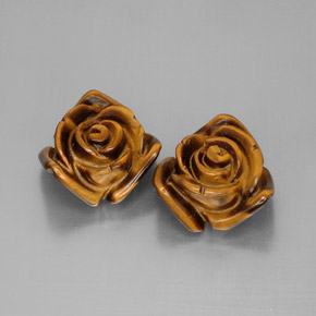 Gemas de tiger's eye marrón natural de  ct, forma elegante, opaco