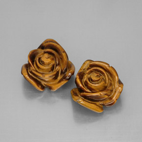 Gemas de tiger's eye marrón natural de  ct, forma elegante, opaco