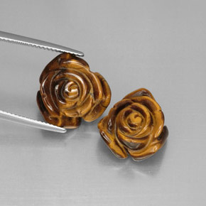 Gemas de Ojo de Tigre Marrón oro natural de  ct, Forma elegante, Opaco