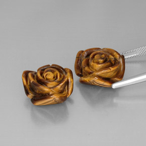 Gemas de Ojo de Tigre Marrón oro natural de  ct, Forma elegante, Opaco