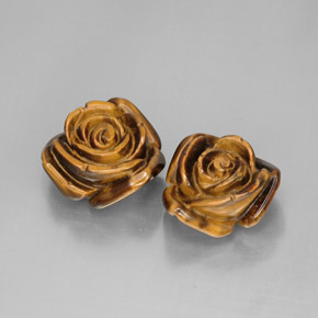 Gemas de tiger's eye marrón natural de  ct, forma elegante, opaco