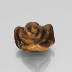 Tiger's eye marrón natural de 9,71 ct, forma elegante, opaco