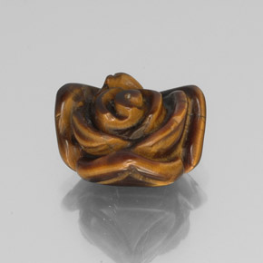 Tiger's eye marrón natural de 10,61 ct, forma elegante, opaco