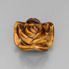 Tiger's eye marrón natural de 12,81 ct, forma elegante, opaco
