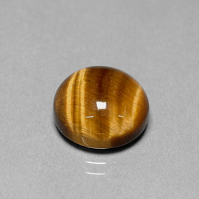 Tiger's eye marrón natural de 6,69 ct, corte redondo, opaco