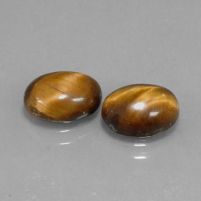 Tiger's eye marrón natural de 1,59 ct, corte óvalo, opaco