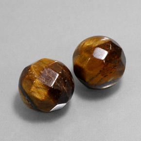 Gemas de tiger's eye marrón natural de  ct, esfera / bola, opaco