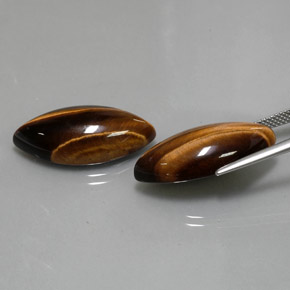 Gemas de Ojo de Tigre Marrón oro natural de  ct, Marquesa, Opaco