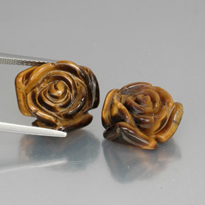 Gemas de tiger's eye marrón natural de  ct, forma elegante, opaco
