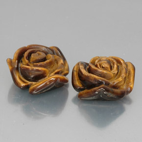 Gemas de Ojo de Tigre Marrón oro natural de  ct, Forma elegante, Opaco