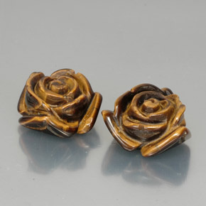 Gemas de tiger's eye marrón natural de  ct, forma elegante, opaco