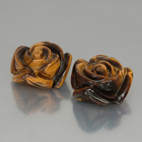Gemas de tiger's eye marrón natural de  ct, forma elegante, opaco
