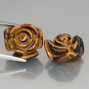 Gemas de tiger's eye marrón natural de  ct, forma elegante, opaco