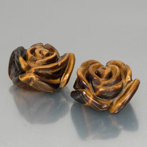 Gemas de tiger's eye marrón natural de  ct, forma elegante, opaco
