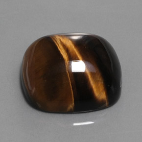 Tiger's eye marrón natural de 28,03 ct, corte cojín, opaco