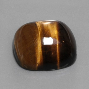 Ojo de Tigre Marrón oro natural de 27.92 ct, Corte Cojín, Opaco