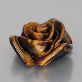 Ojo de Tigre Marrón oro natural de 12.07 ct, Forma elegante, Opaco