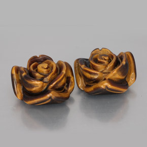 Gemas de tiger's eye marrón natural de  ct, forma elegante, opaco