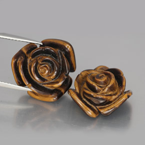 Gemas de tiger's eye marrón natural de  ct, forma elegante, opaco