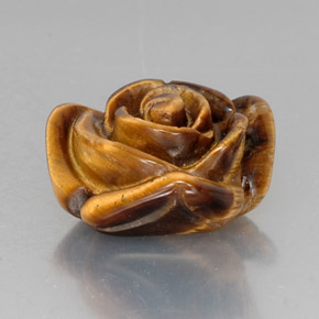 Tiger's eye marrón natural de 10,53 ct, forma elegante, opaco
