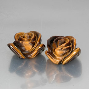 Gemas de tiger's eye marrón natural de  ct, forma elegante, opaco