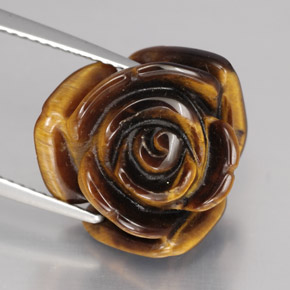 Tiger's eye marrón natural de 11,90 ct, forma elegante, opaco