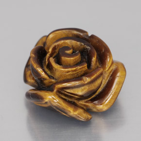 Tiger's eye marrón natural de 11,90 ct, forma elegante, opaco