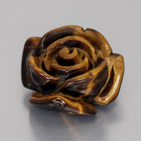 Tiger's eye marrón natural de 12,49 ct, forma elegante, opaco
