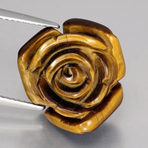 Tiger's eye marrón natural de 12,47 ct, forma elegante, opaco