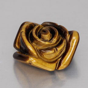 Tiger's eye marrón natural de 12,47 ct, forma elegante, opaco