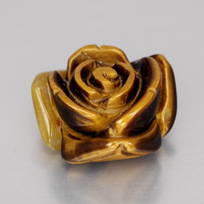 Tiger's eye marrón natural de 11,74 ct, forma elegante, opaco