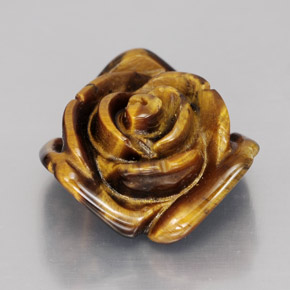 Tiger's eye marrón natural de 11,62 ct, forma elegante, opaco